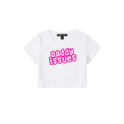 DADDY ISSUES CROPPED TEE [WHITE]