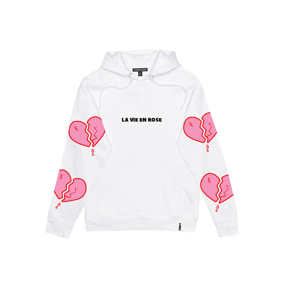 LA VIE IS STILL EN ROSE HOODIE (WHITE)