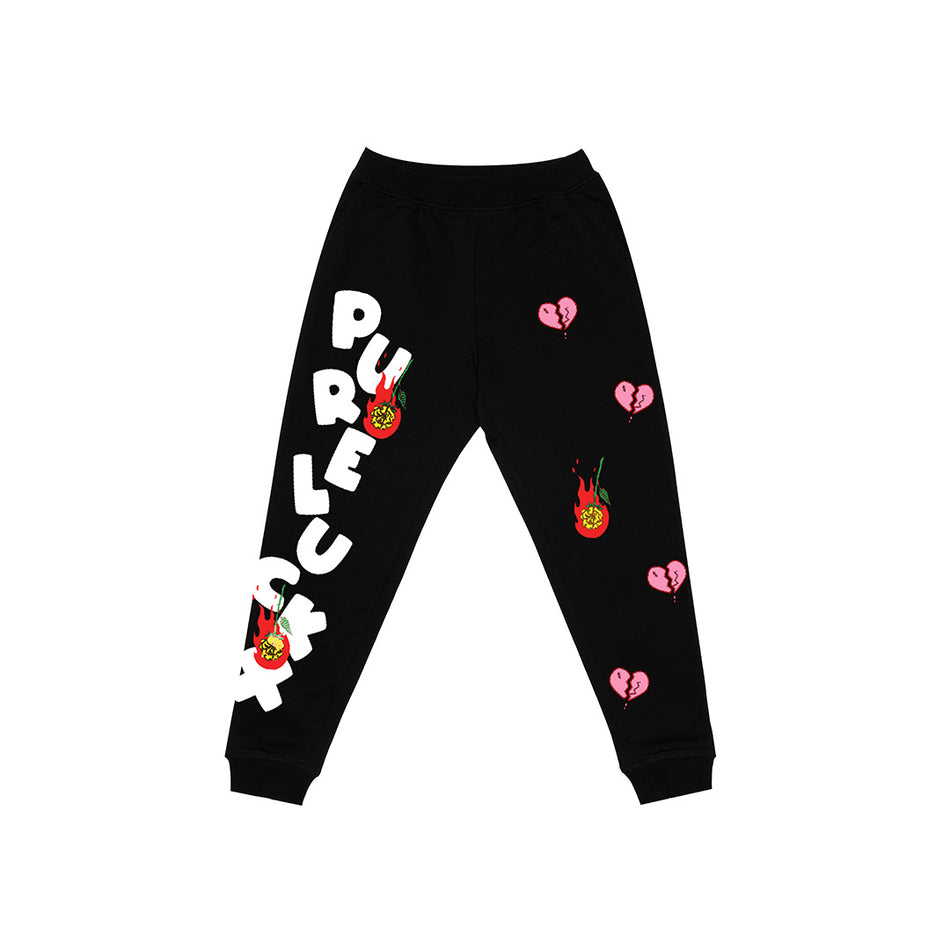LA VIE EN ROSE SWEATPANTS (BLACK)