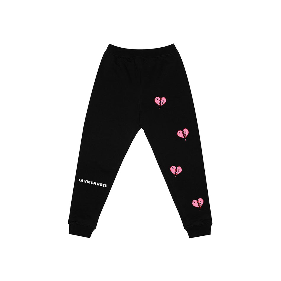 LA VIE EN ROSE SWEATPANTS (BLACK)