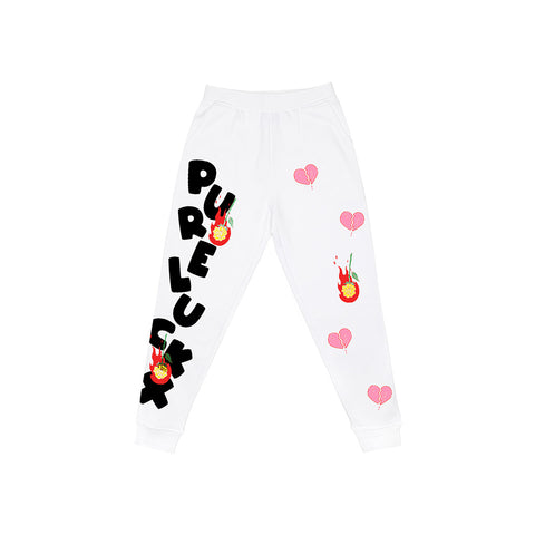 LA VIE IS STILL EN ROSE SWEATPANTS (WHITE)