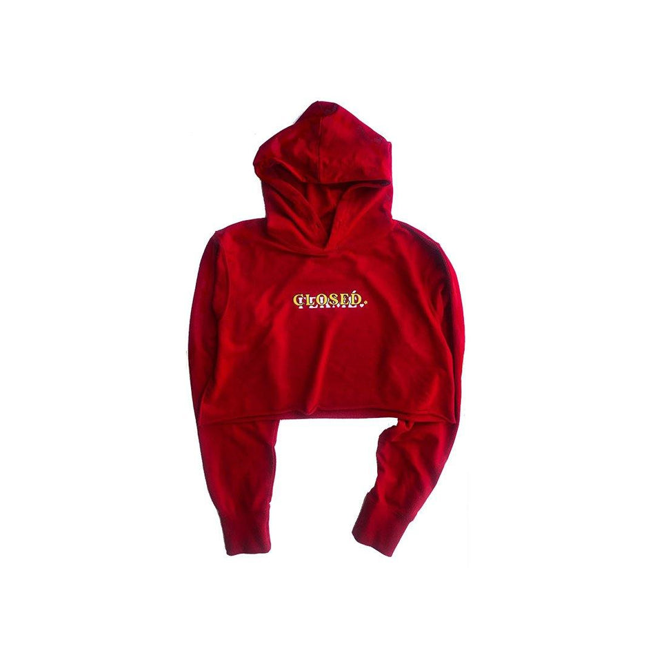 CLOSED/FERME CROPPED HOODIE [RED] - PURELUCKX Shop