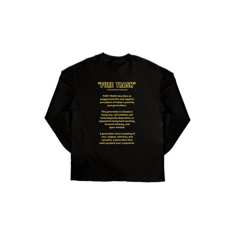 YOUNG & PURE LONG SLEEVE [BLACK] - PURELUCKX Shop